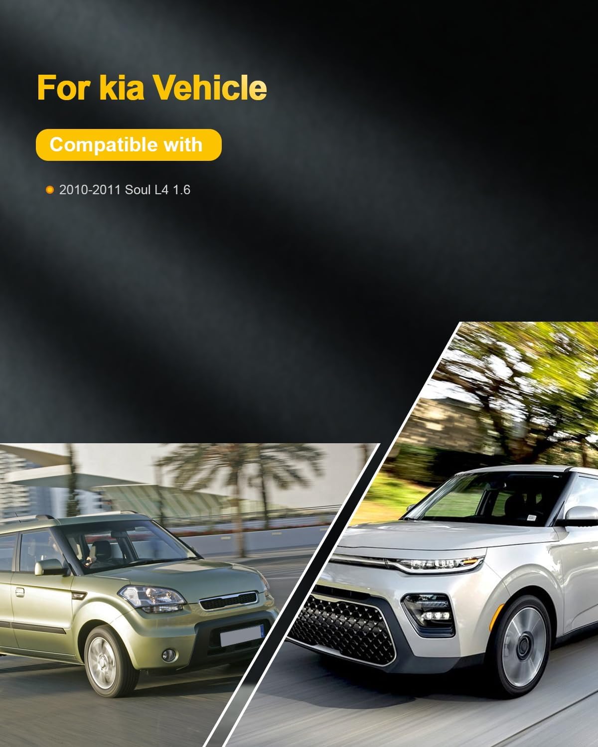 OCPTY Suitable 2020-2021 for Kia Rio 1.6L/L4,2012-2014 for Dodge Attitude 1.6L/L4 Automotive Replacement Ignition Coils 2-Pins #UF636 (Set of 4 Ignition Coils with 4 Iridium Spark Plugs)