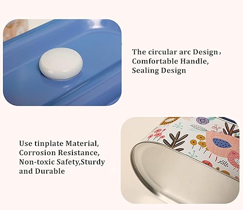 Miniatura 6 de Tarros de lata para galletas, recipientes de almacenamiento de galletas, tarro de galletas para el hogar, cocina, regalos de alimentos, recipientes