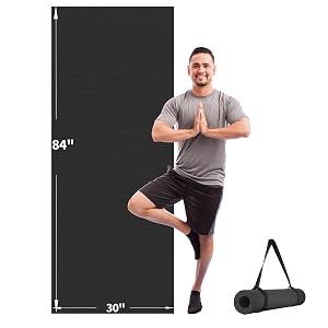 CAMBIVO Yoga Mat for Women and Men Extra Long and Wide Exercise Mat 72x48 84x30 Large Non Slip