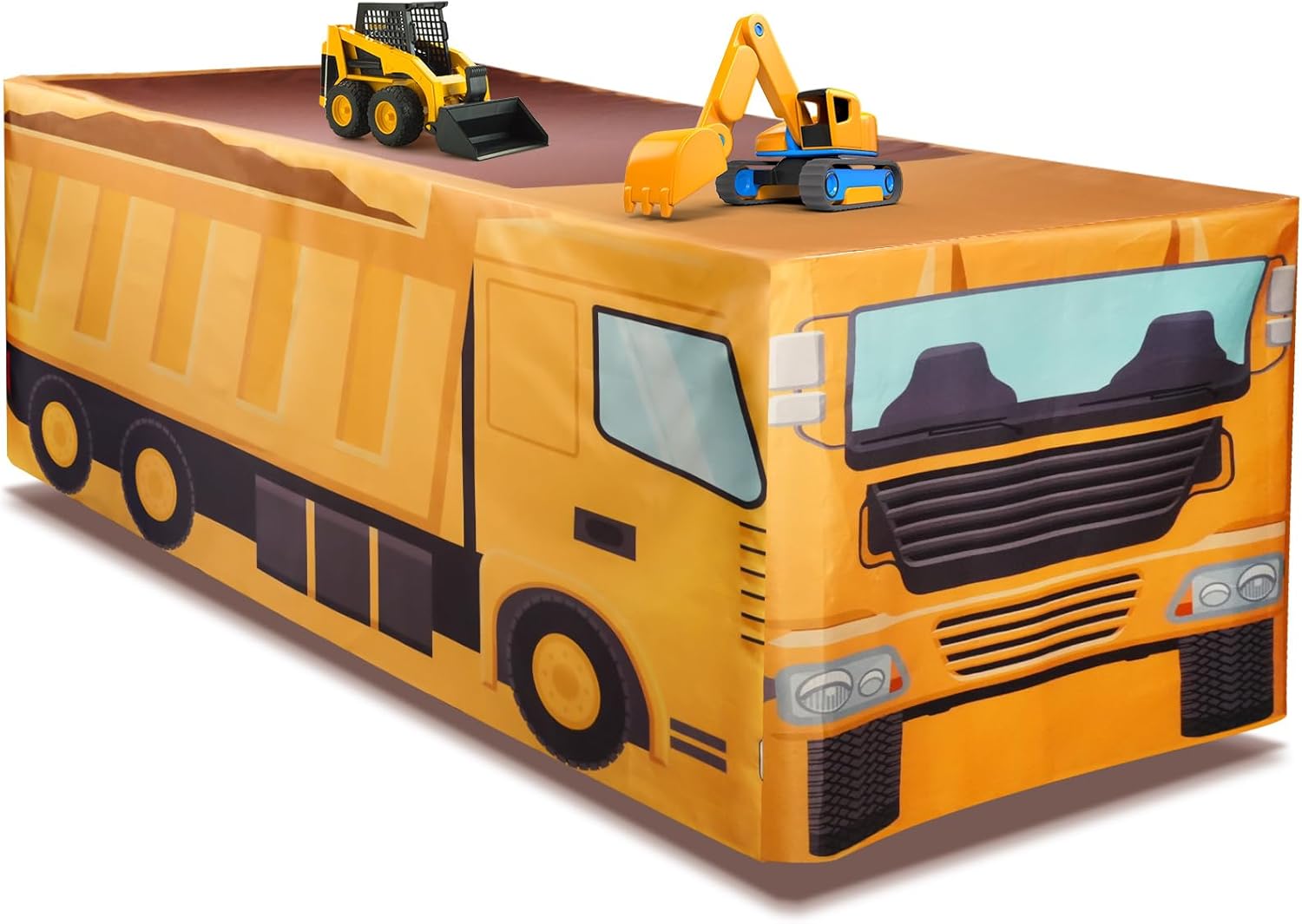 6Ft Construction Vehicle Table Cloth,Construction Birthday Decorations for Kids' Boys' Party Decorations, Baby Shower Birthday Party Supplies Yellow - Construction Vehicle 72" x 30" (Rectangular)