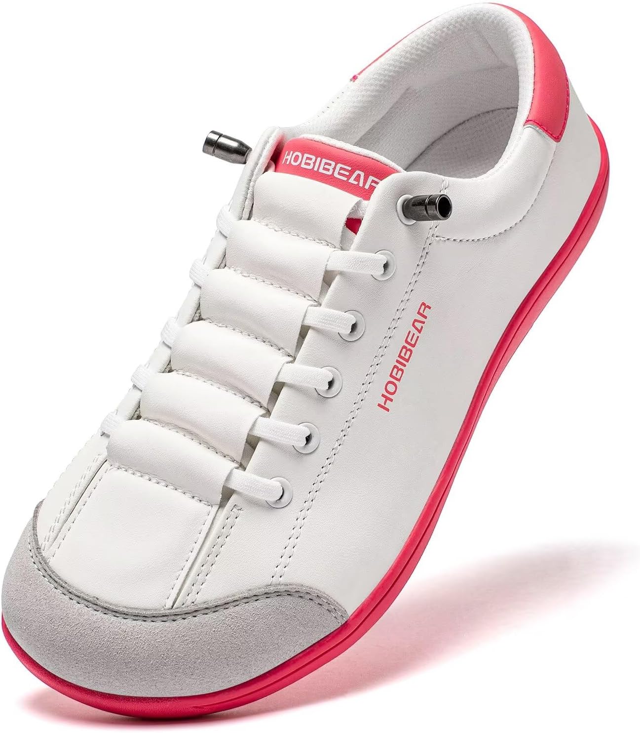 HOBIBEAR Leather Barefoot Shoes Lightweight Wide Toe Box Zero Drop Slip-on Shoes for Women