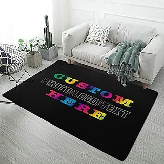 Custom Rug Design Your Photo Logo Text, Customize Anti Slip Washable Dec...