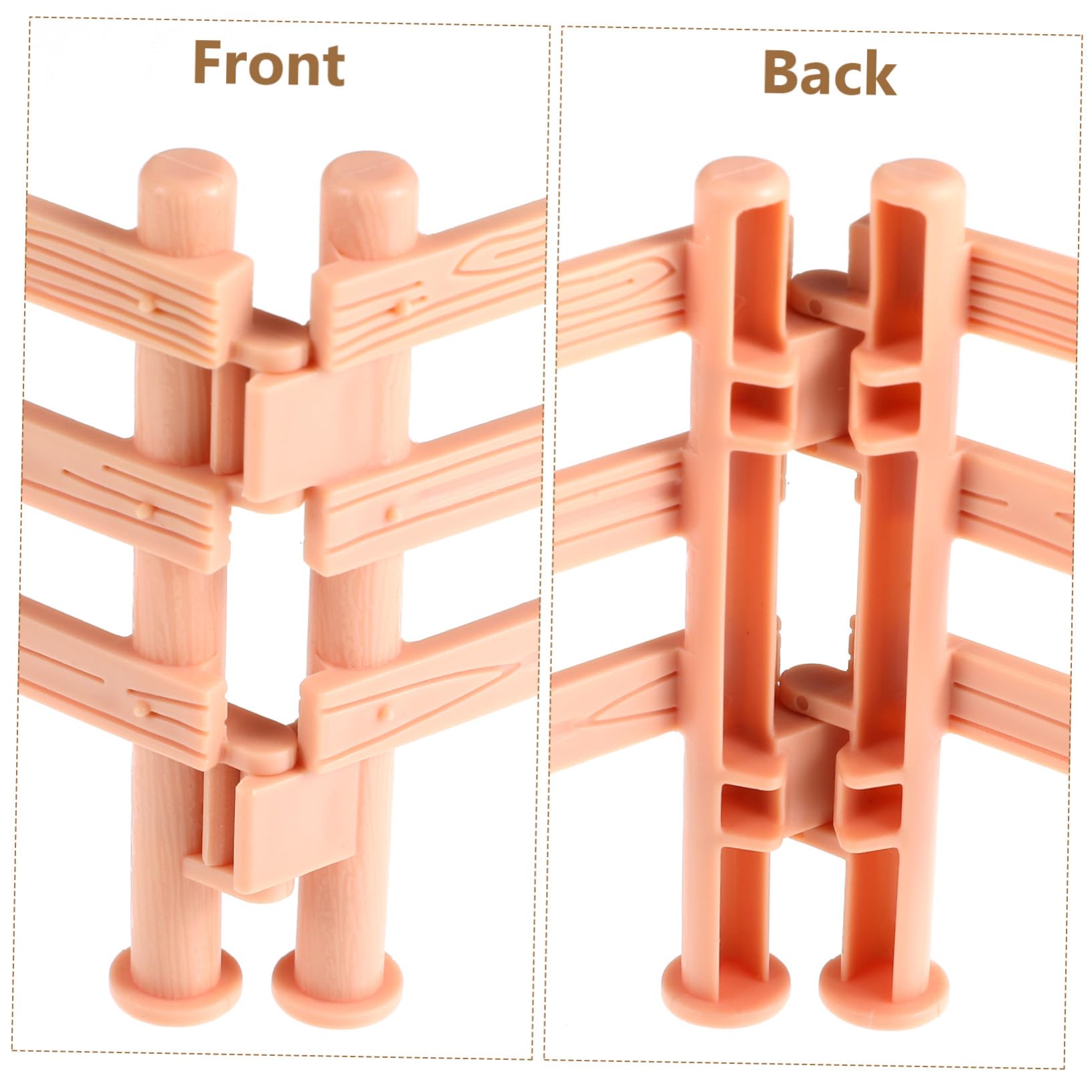 Juguete de Valla de Granja Beige de PVC, 50 Piezas para Niños