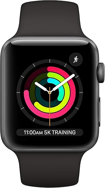 Apple Watch Series 3 42mm GPS + Cellular Space Gray Aluminum Case Black  Sport Band 3D model - Electronics on Hum3D