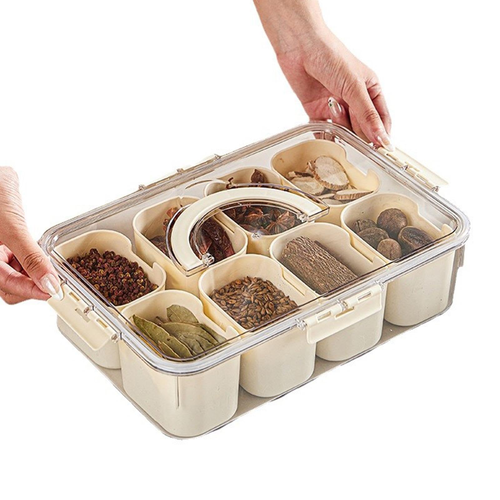 Boîtes de rangement alimentaire en plastique PET transparent sans BPA avec poign