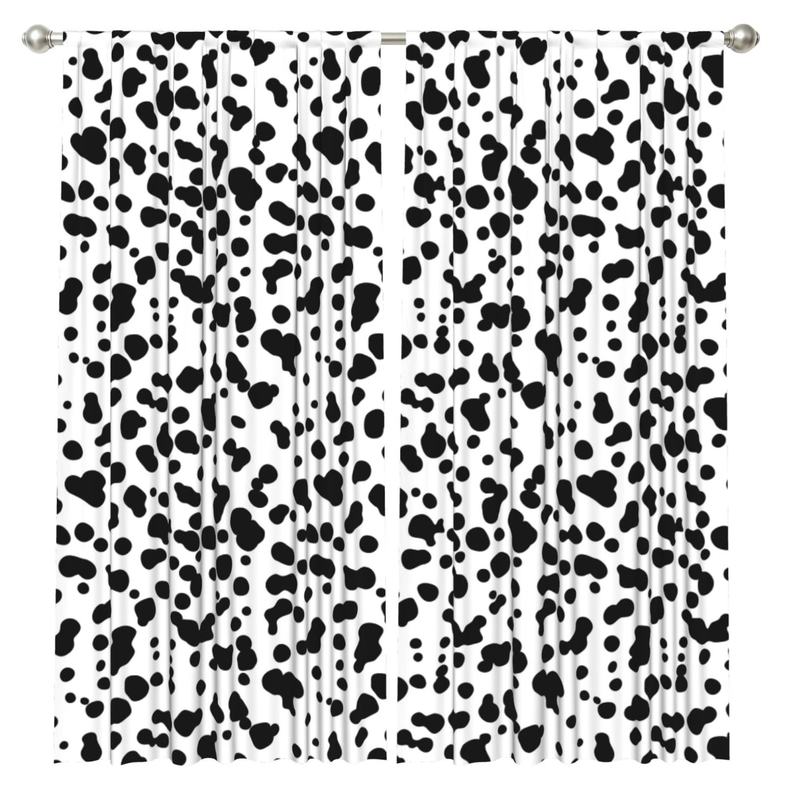 InOmak Cow, 2 Panels Window Curtains 52 x 84 Inch Blackout Curtains for Living Room Bedroom