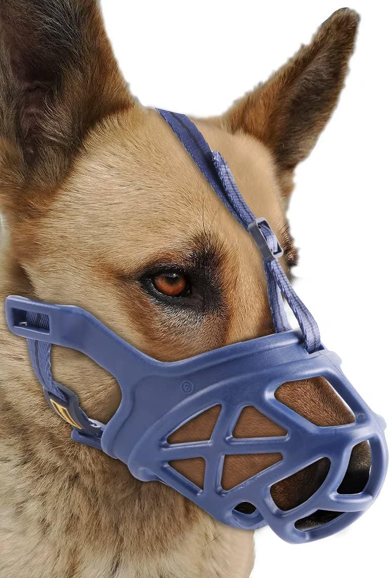 Dog Muzzle, Breathable Basket Muzzles for Small, Medium, Large and X-Large Dogs, Stop Biting, Barking and Chewing, Best for Aggressive Dogs