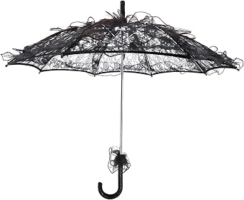 Wedding Lace Umbrella, Bridal Umbrella, Elegant and Stylish for Photo Booth Propsblack