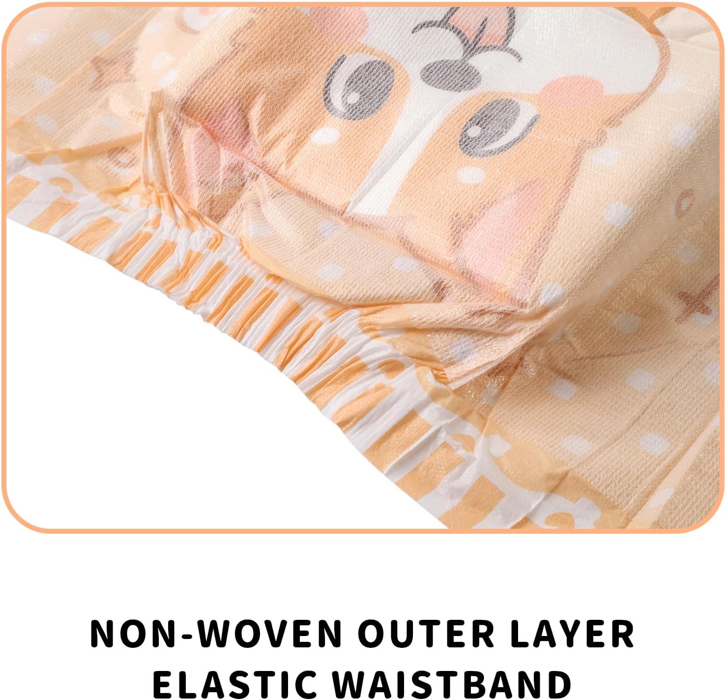 CutiePlusU Adult Diaper Sample 2 Pieces Cloth Back Adjustable Hook-and-Loop Fastener Closure(Medium 28"-38")