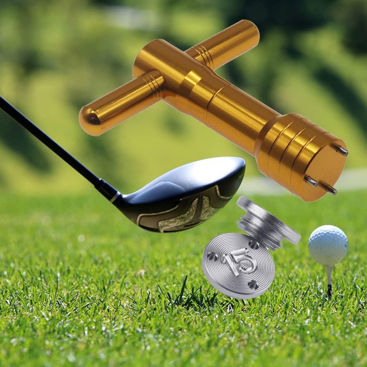 Golf Weights Screws with Wrench Tool for Taylormade TP Collection & Spider Mini Putter (Gold-15g)