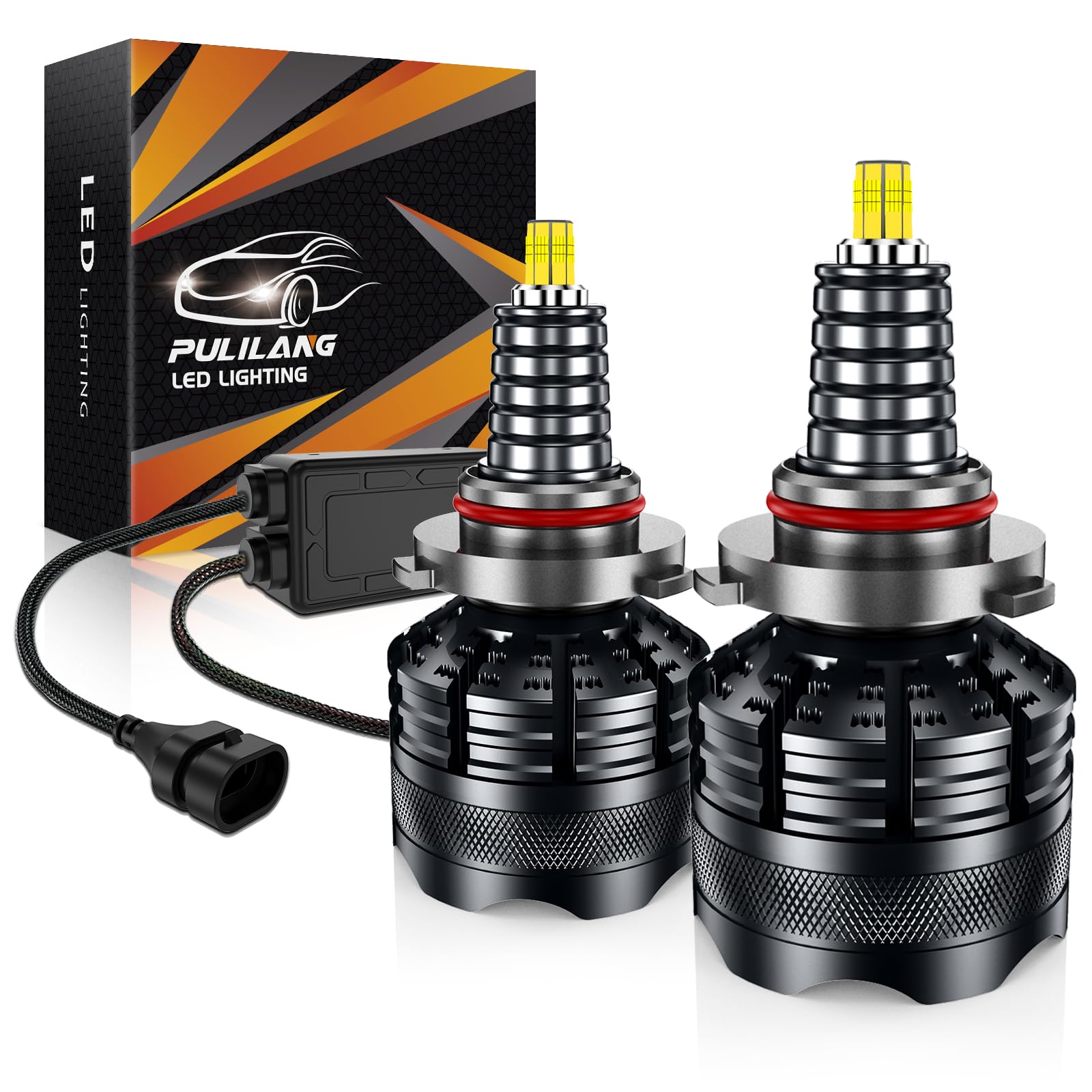 Bombillas HB3/9005 LED,360° 96 CSP Chips 8 Caras 800% Más Brillante Bombilla 30000LM 150W 6500K Blanco LED HB3 Coche y Moto Para Canbus Sin Errores,Lmpermeable IP68 Plug And Play,Juego De 2
