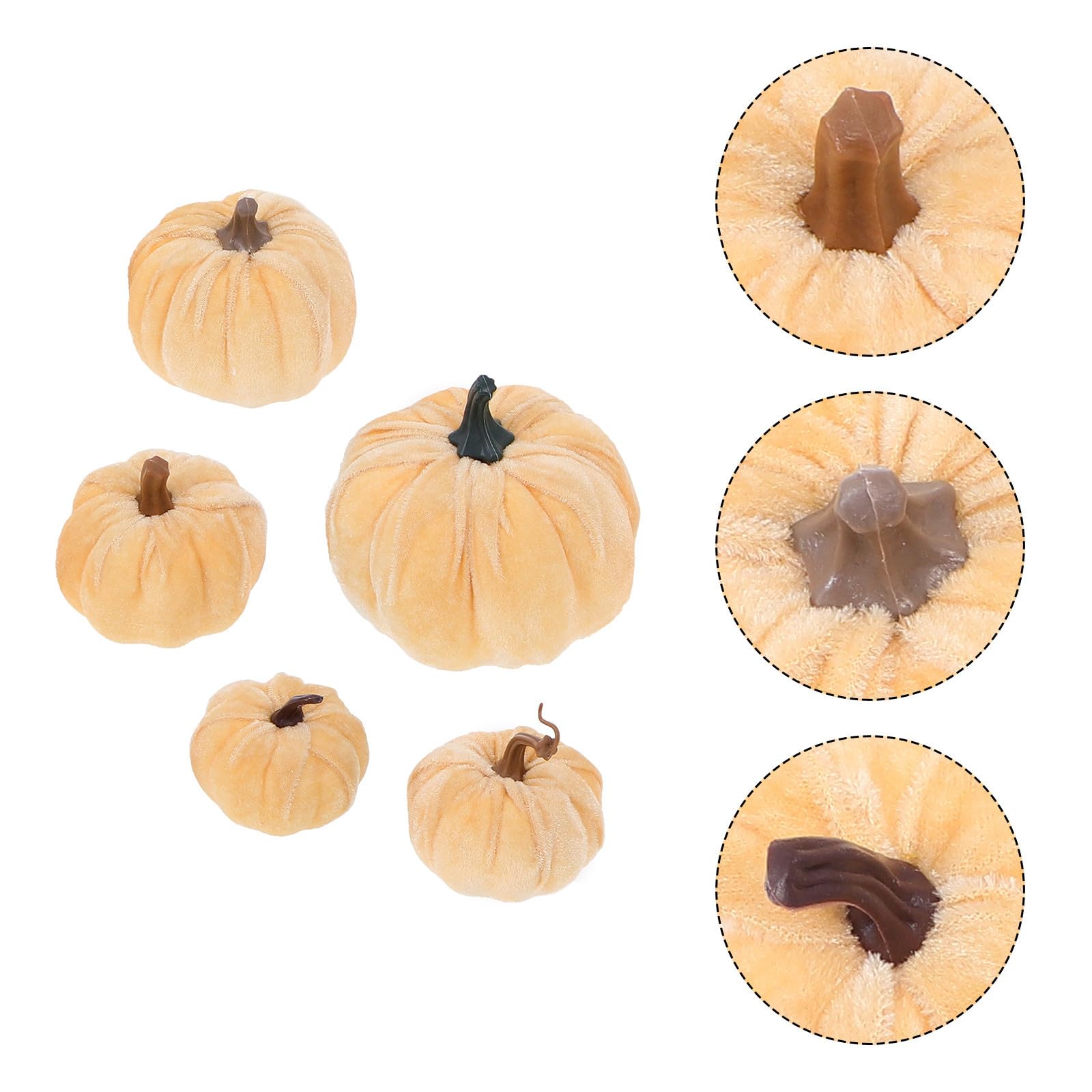 Abaodam 15 Pezzi Decorazione Zucca Arancia in Flanella a Forma di Zucca per Halloween e Interni, Effetto Decorativo senza Sbiadire, per Casa e Feste Autunnali