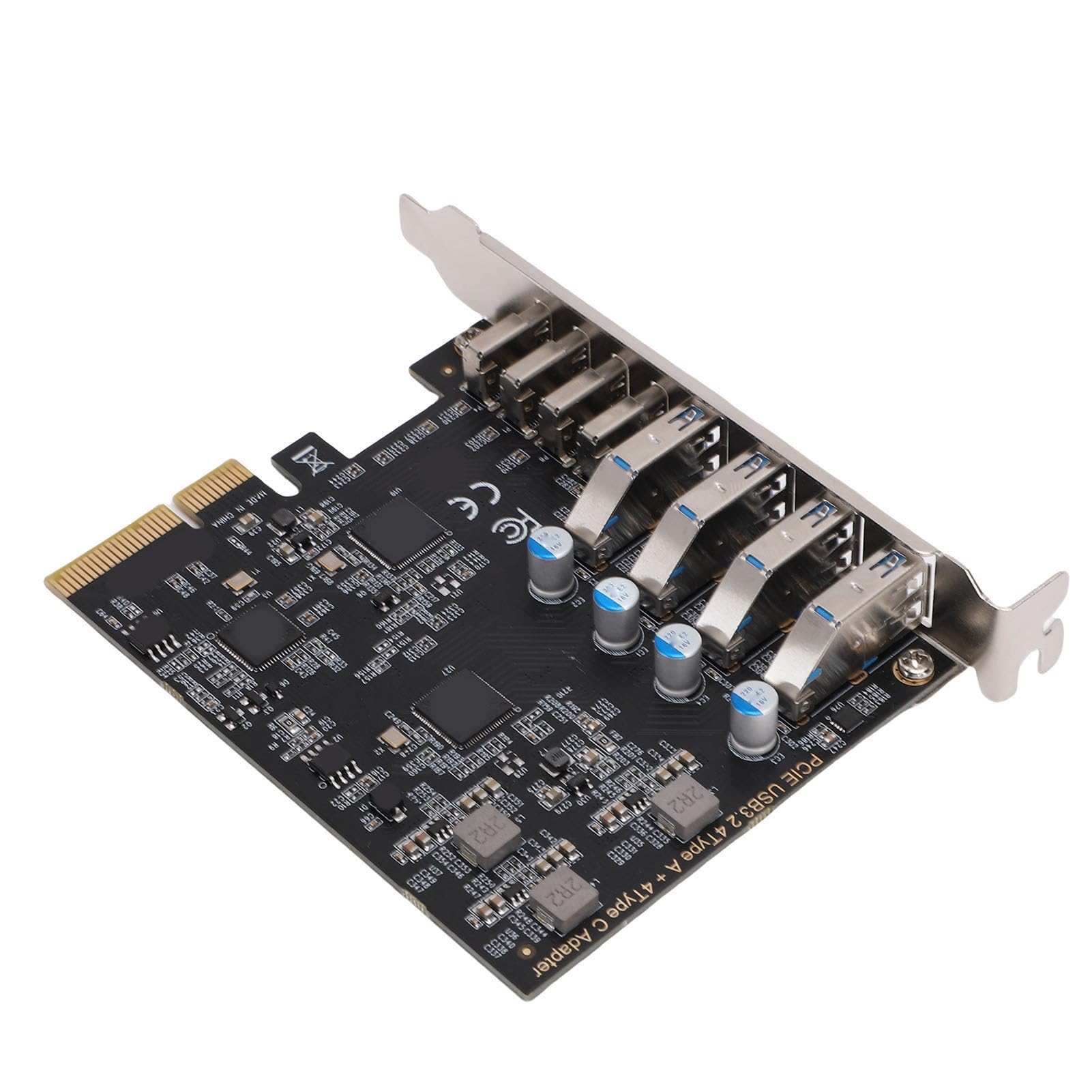 Scheda di Espansione Ad Alta velocità da PCIe a USB 3.2 Gen 2 con 8 Porte per Giochi su PC Desktop e Storage Esterno