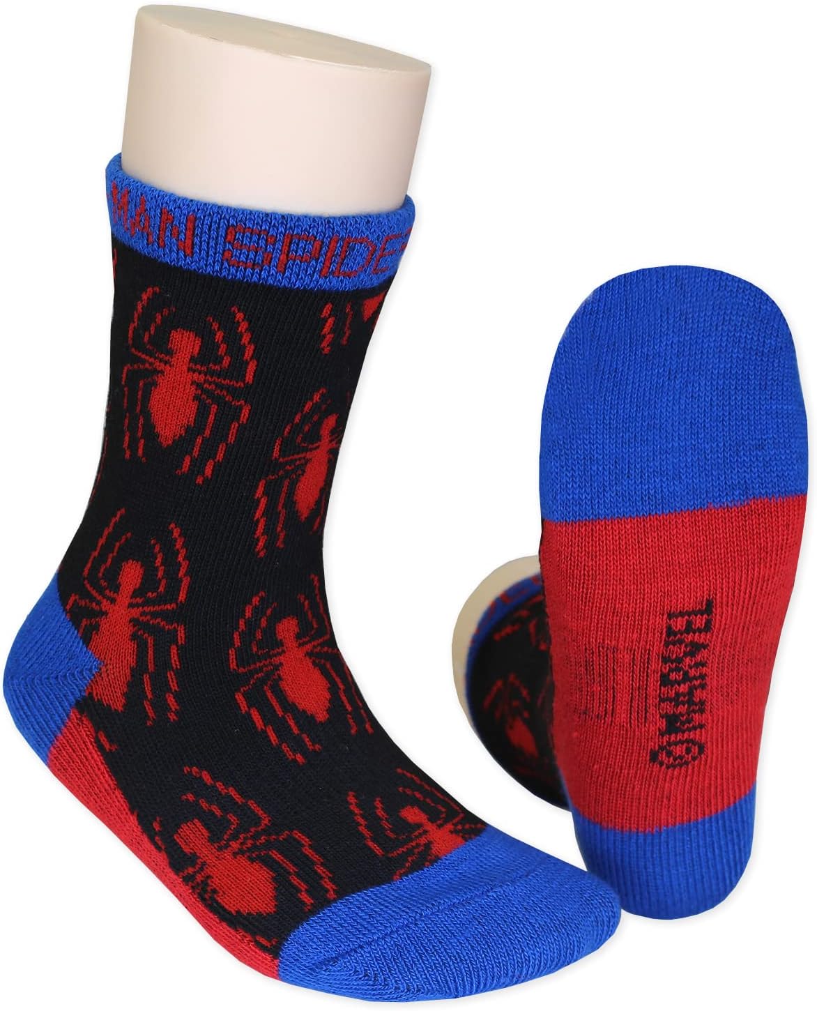Super Hero Adventures Spider-Man Boys Toddler 6 pack Crew Socks