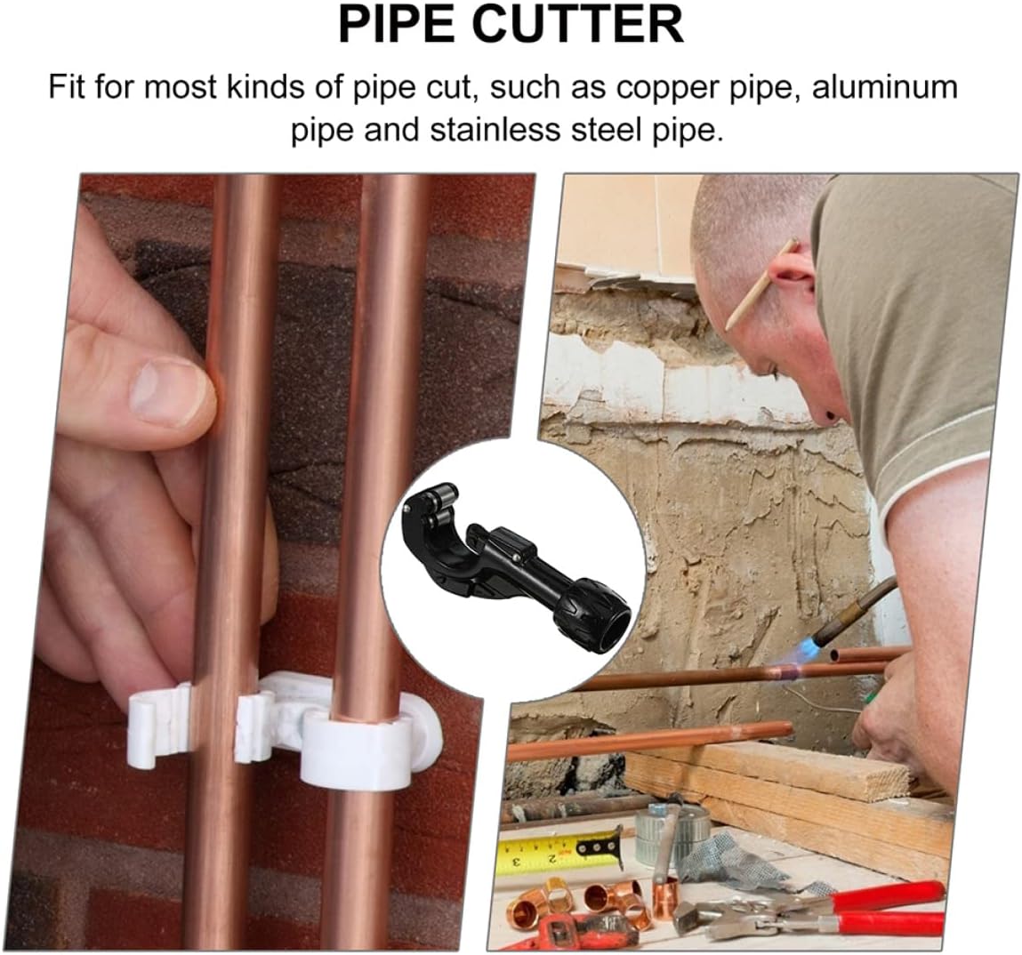 NUOBESTY Stainless Steel Tube Cutter Heavy Duty Manual Cutting Tool for Copper and Water Pipes Efficient and Safe for Plumbing and Construction Use
