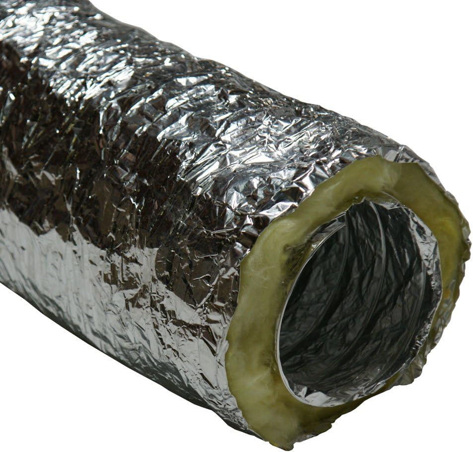 Rubber-Cal "HVAC Insulated-Flex" Ducting Ventilation Duct Hose, 6-Inch by 25-Feet