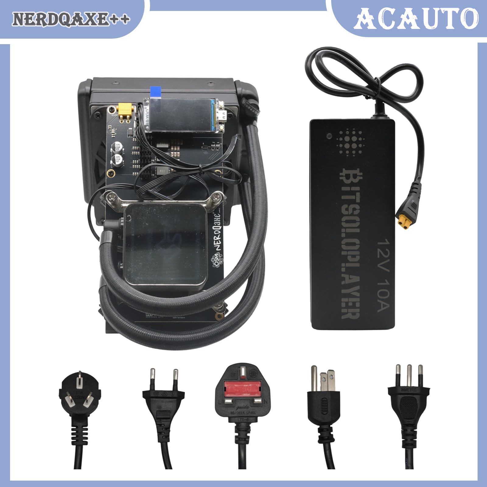 Amazon.com: New NerdQaxe++ Hydro Rev 6.1 Miner Upgraded - 6TH/s Bitcoin  Miner, 16.5J/TH Efficiency 100W Low Power, 2.4G WiFi & Quiet Open-Source  Crypto Machine for BTC Mining : Electronics