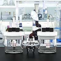 Vista 4 de stonylab Células electrolíticas tipo H, electrolizador de membrana de intercambio iónico reemplazable de borosilicato células electroquímicas