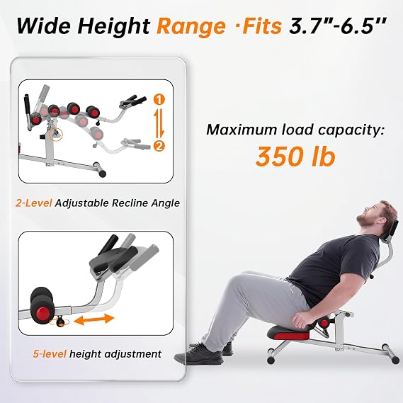 seanleecore Inversion Table for Back Pain Relief - 350lbs Capacity, Improve Posture and Spinal Health - Ideal for Home and Gym Use