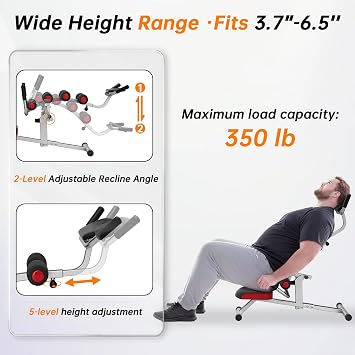 seanleecore Inversion Table for Back Pain Relief - 350lbs Capacity, Improve Posture and Spinal Health - Ideal for Home and Gym Use