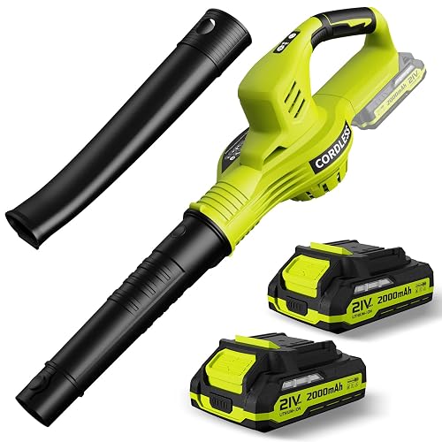 LAZYBOI 21V Cordless Leaf Blower with 2 Batteries