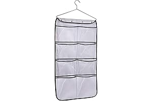 MISSLO Sturdy Hanging Closet Double Sided Bra Stocking Clothes Socks Organizer with...