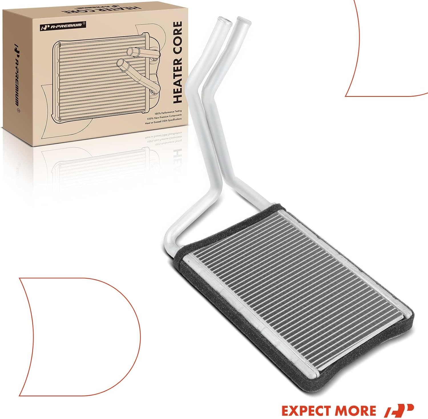 A-Premium HVAC Heater Core Compatible with Kia Borrego 2009 2010 2011, Front Side