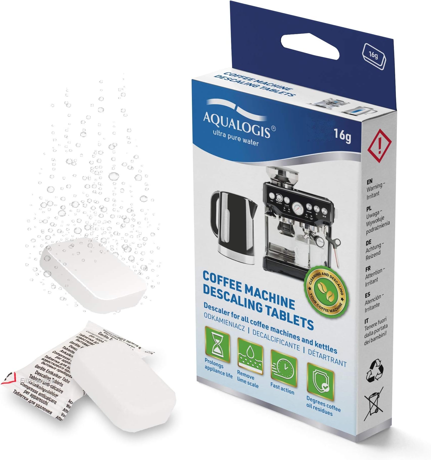 Descaler Descaling Tablets for Capsule coffee makers, Sachet coffee machines, Espresso Bean to Cup Coffee Machine (24)