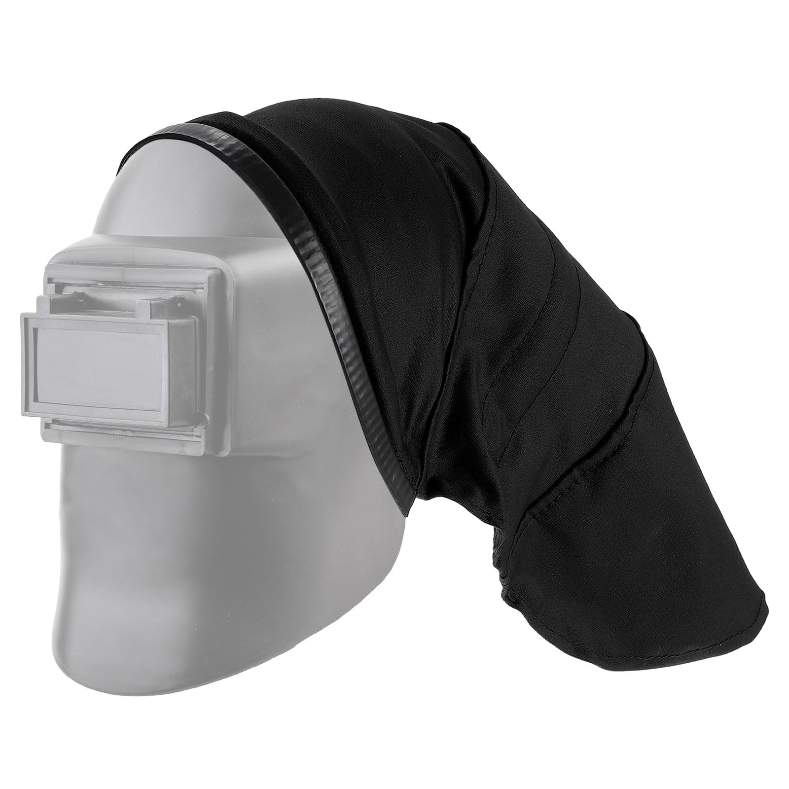 sourcing map Schweißhelmbezug FR Baumwolle Schweißhelm Erweiterte Headcover Schweißkopfhaube Schweißhaube Zubehör mit Presspassdichtung für die meisten Schweißhelme, Schwarz