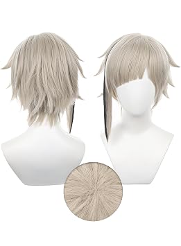 OSIAS Nakajima Atsushi Wig Silver Gray Short Synthetic Heat Resistant Hair