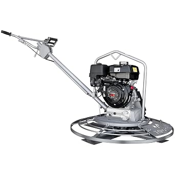 Tomahawk 36" Concrete Power Trowel Walk Behind Fast Pitch 9 HP Honda Engine with Blades Float Pan for Concrete Finishing Cement Floor Surface 36" Fast Pitch Trowel
