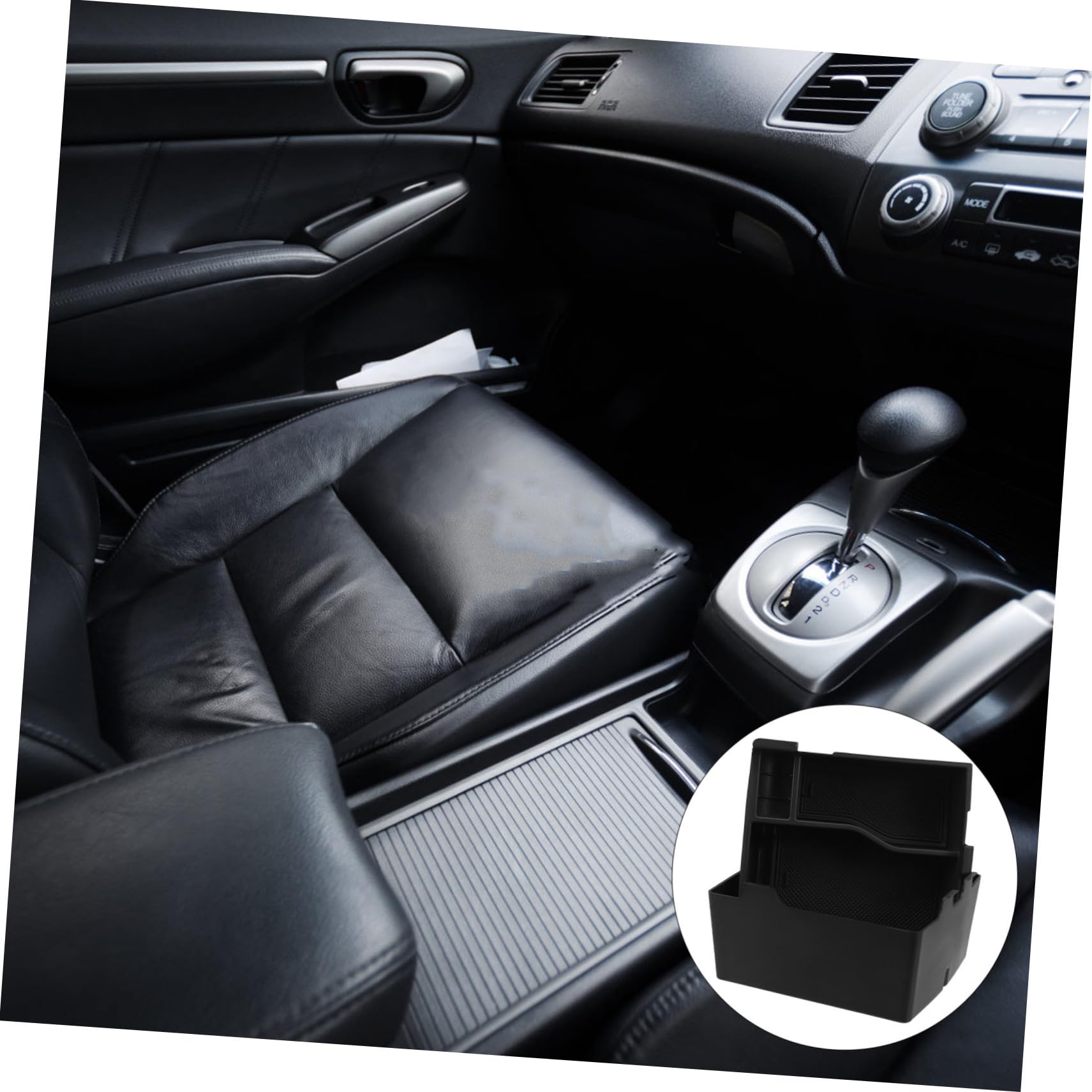 PLAFOPE Organizer Consolle Centrale Auto con Doppio Vassoio Contenitore Portaoggetti per Bracciolo Veicolo Box Immagazzinaggio Abs Resistente per Viaggi Quotidiani e Lunghi