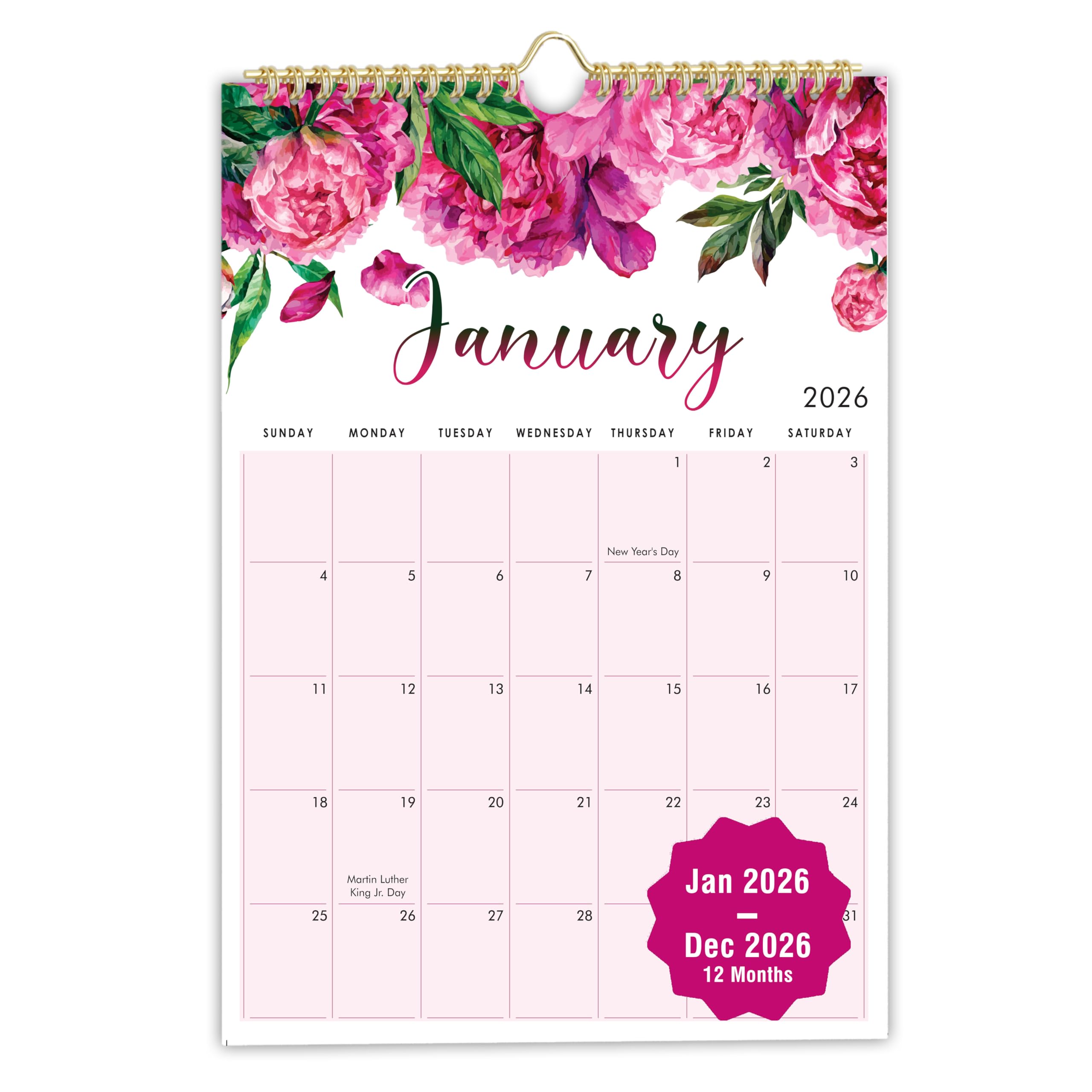 Mudrit 2025-2026 Wall Calendar,18 Months Large Calendar Runs From July 2025 - Dec 2026, Spiral Bound For Office, Home, Family, Business, School Appointment Planning: Size 12" X 17 - View #11