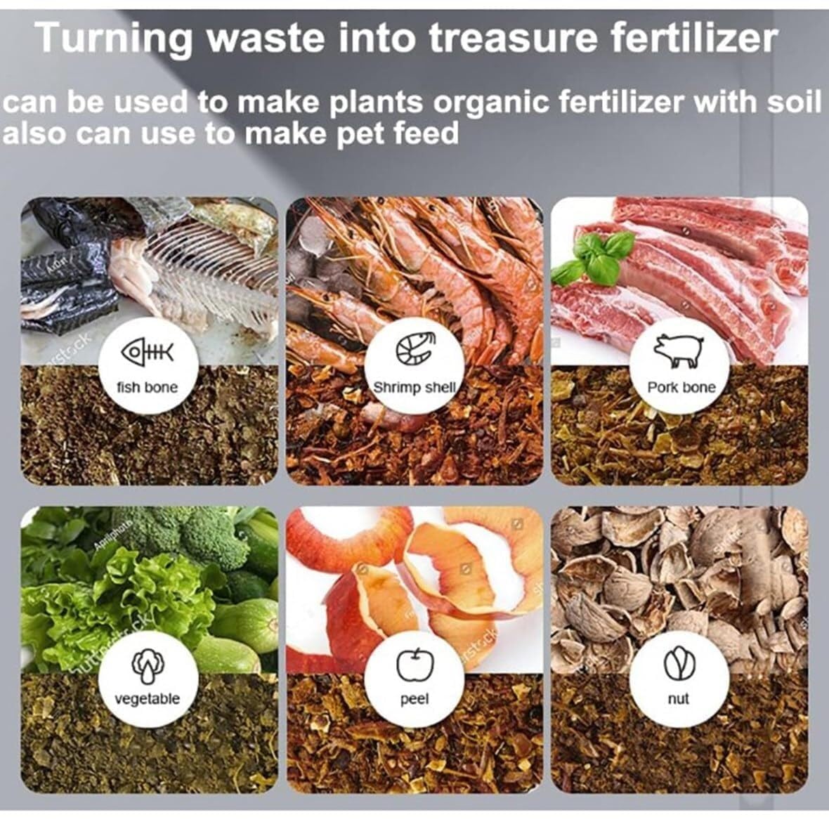 Compostador De Cocina De 700 W, Contenedor De Compostaje Eléctrico Para El Hogar Para Encimera, Ciclador Automático De Residuos De Alimentos Con Capacidad De 2,5 L, Convierte La Basura En Abono Con Un