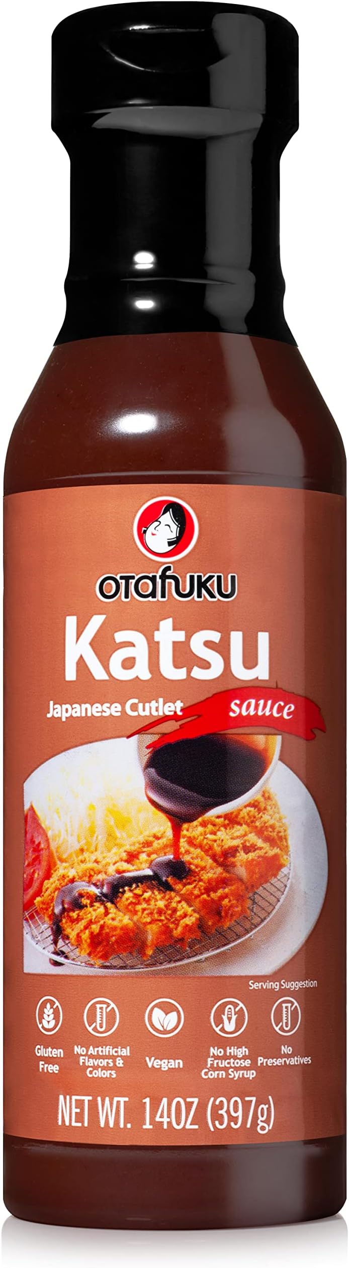 Otafuku Japanese Tonkatsu Sauce, Rich and Savory Katsu Sauce for Japanese Fried Pork Cutlets, Gluten Free and Vegan (14 Ounces)