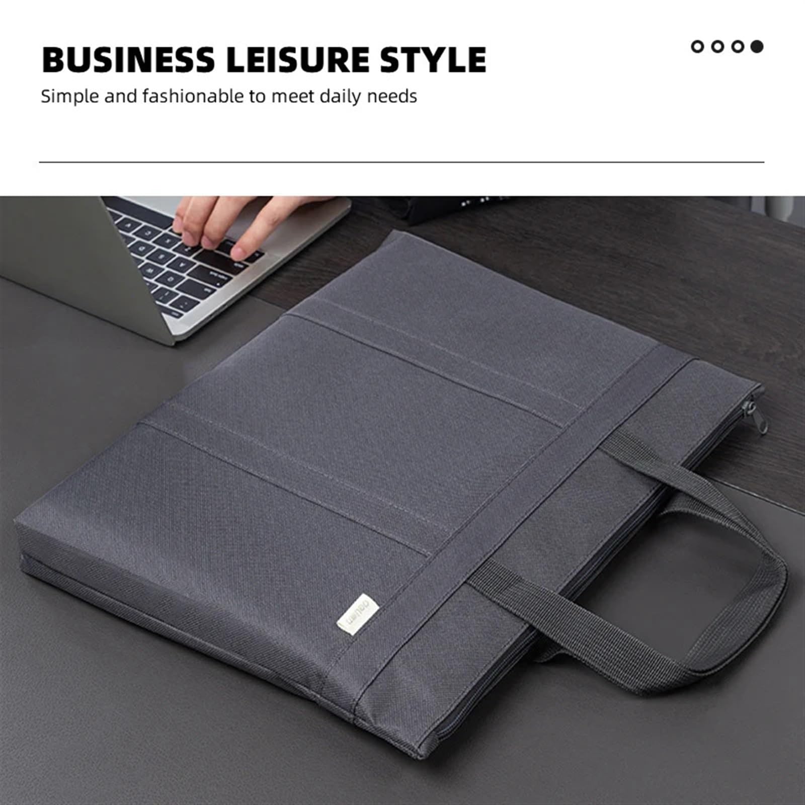 Malette Porte-documents for hommes, sac d'affaires en cuir PU, sacs à bandoulière, main de bureau, pochette d'ordinateur
