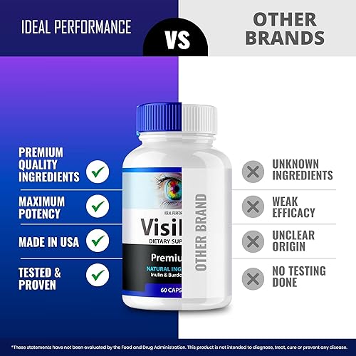 Miniatura 7 de Visilux - Cápsulas de suplementos para la salud ocular, pastillas de vitaminas Visilux, máxima fuerza, multivitamínico ocular natural Visilux,