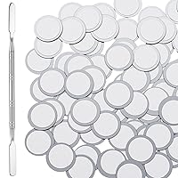 Vista 7 de Sumind Paquete de 101 calcomanías de metal para paleta de sombras de ojos, incluye 1 herramienta de depósito de maquillaje, calcomanías adhesivas