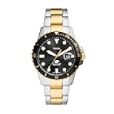 Men's Blue Quartz Stainless Steel Three-Hand Watch