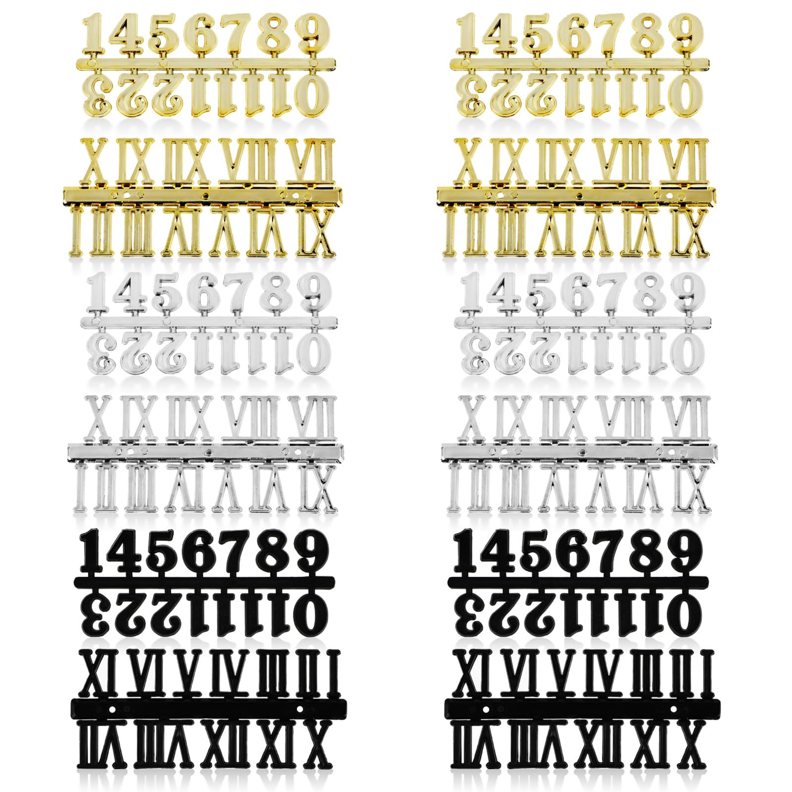 12 Pieces Clock Numbers Kit: DIY Clock Numbers Replacement Parts Arabic Numerals Clock Set Digital Clocks Accessories for Wall Clocks Crafts Replacement Repair Design-picture-12