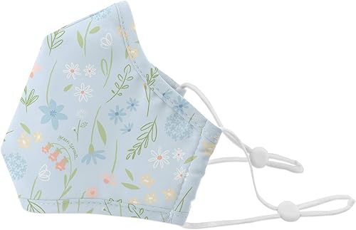 Miniatura 2 de Mascarilla reutilizable ajustable de brotes verdes, azul (Blue Wildflowers) Aqua Dog,Gato negro,azul (Blue Wildflowers),Oso azul marino,Geo de perro