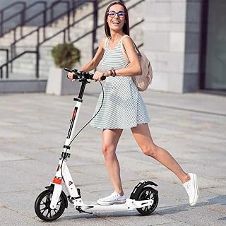 Adult Scooter with Dual Suspension Hight-Adjustable Urban Scooter Folding Kick Scooter With Big Wheels For Teens Kids Age 12 Up
