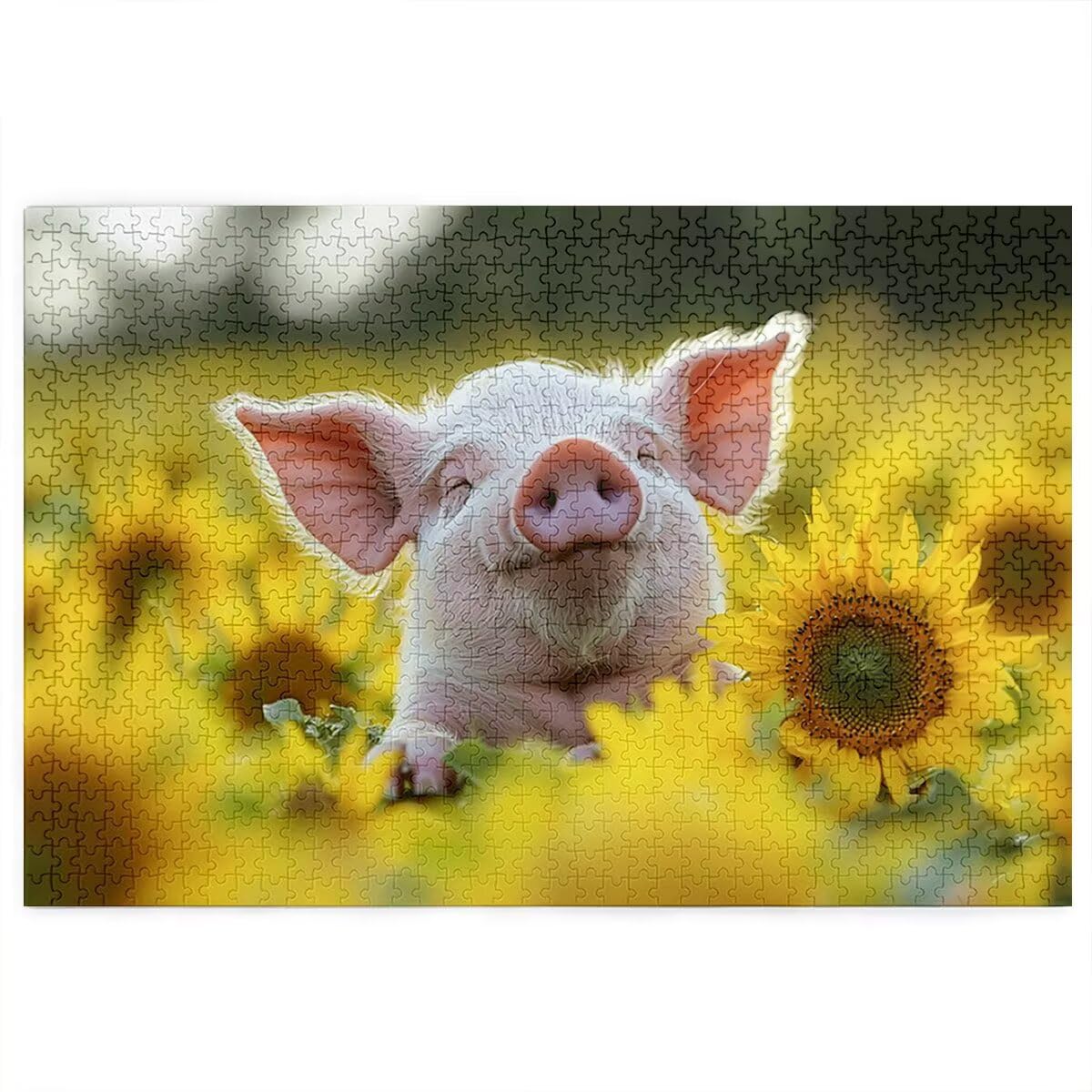 Puzzle 2000 elementów, drewniane puzzle dla dorosłych z pudełkiem na prezent, świnka puzzle dla dorosłych, puzzle dla całej rodziny, dekoracja bożonarodzeniowa, dekoracja salonu, prezenty dla kobiet