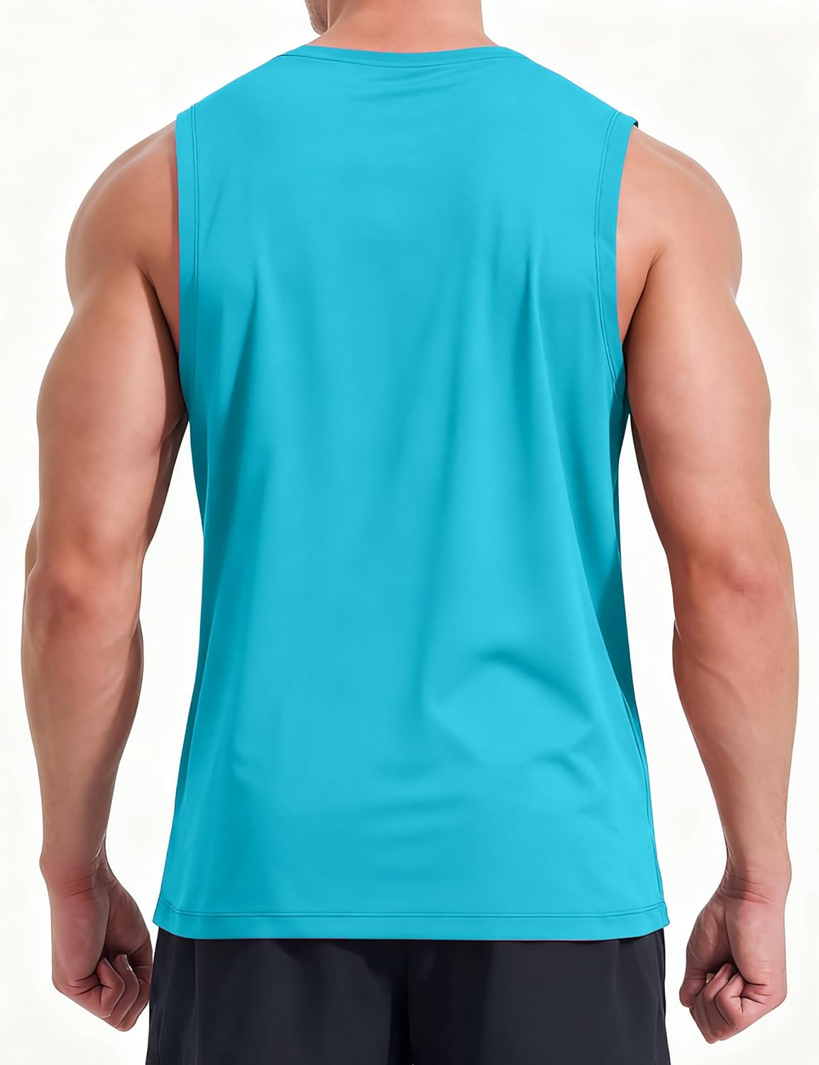 KPSUN Men's Quick Dry Workout Tank Tops Sleeveless Gym Muscle Shirts Fitness Running Athletic Swim Shirt with Side Pocket - Image 5