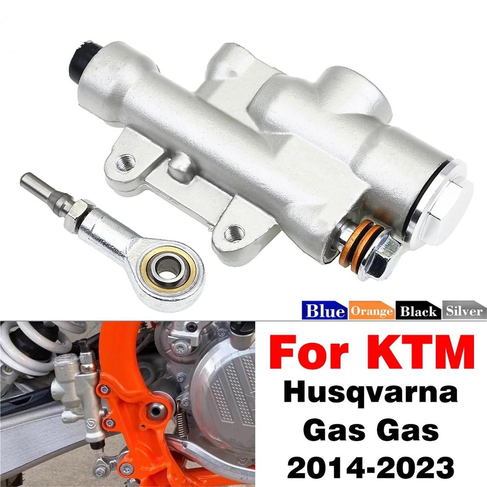 Hamulec motocyklowy Pompa hydrauliczna Hamulec hyd Pompa głównego cylindra hamulcowego tylnego hydraulicznego pasująca do SX XC XCW pasująca do SX-F TPI Six Days 125-500 cm3(Blue Brake Pump)