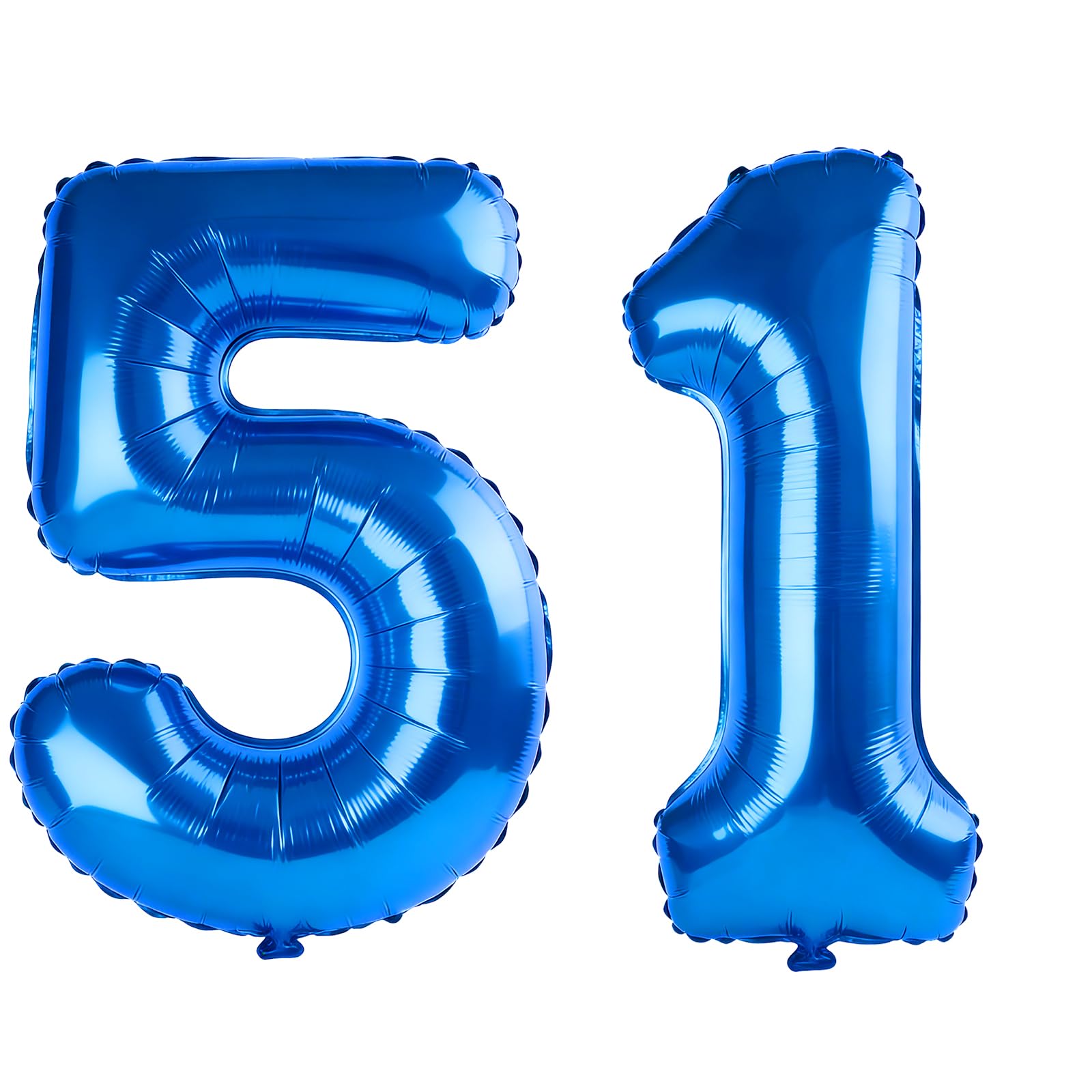 40 Inch Number 51 Balloons for 51st Birthday Party Decorations,0-100 Dark Blue Large No.51 Digital Balloons for Women Men and Mother Dad, Helium Foil Number Balloons for Wedding Anniversary — image 1