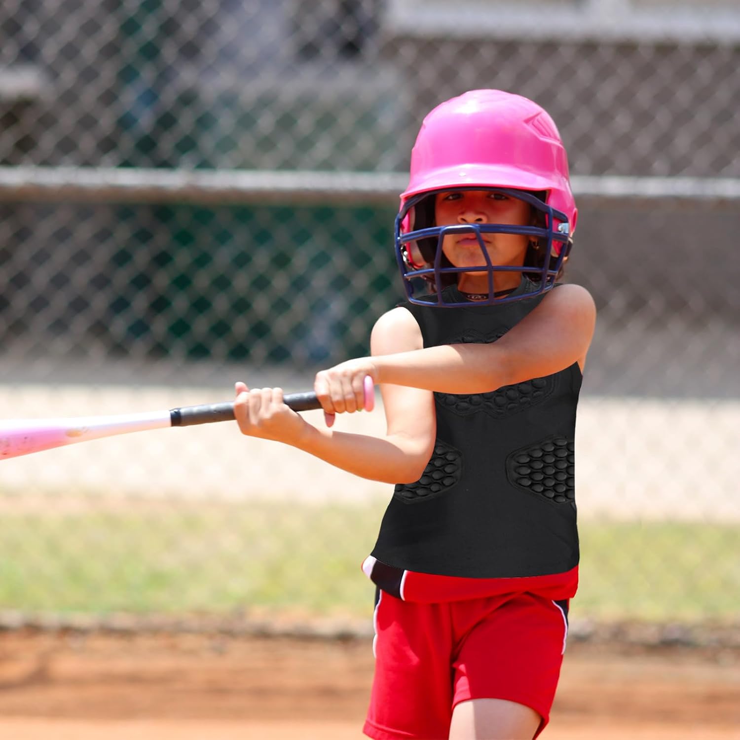 Youth Padded Protective Shirt, Chest Rib Protector Heart Guard Sternum Shirt for Baseball Football Paintball - Image 5