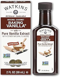 Watkins All Natural Original Gourmet Baking Vanilla with Pure Extract, 2 fl. oz. Bottle, 1-Pack