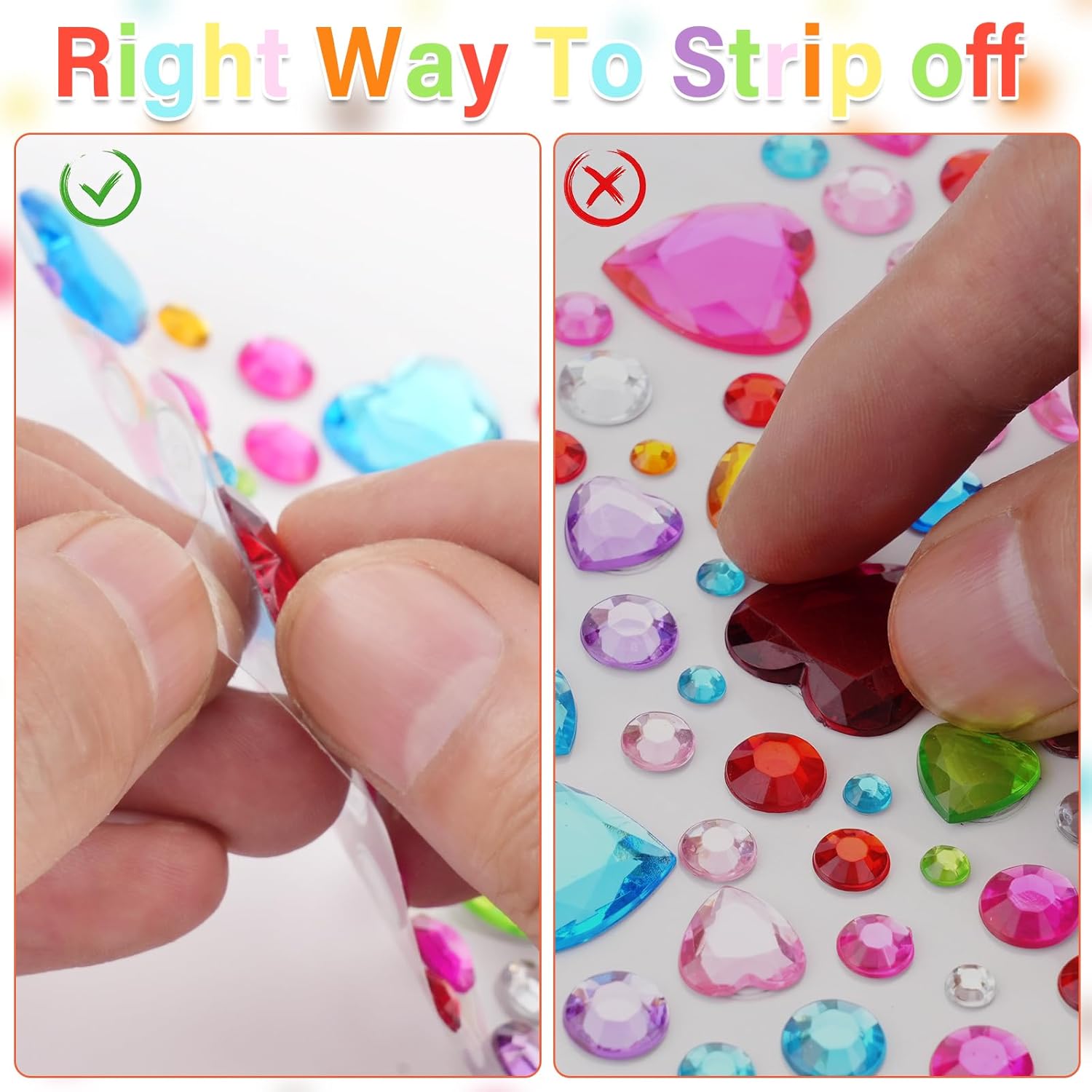 22 Sheet Gem Stickers, 4634Pcs Gem Stickers for Crafts, Self-Adhesive Rhinestone Jewel Sticker Assorted Shapes Multicolor Jewels Bling Gems Sticker for DIY, Scrapbooking,Card Making, Craft(2 Set) thumbnail