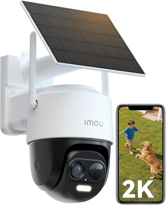 Imou 2K Telecamera WiFi Esterno con Pannello Solare
